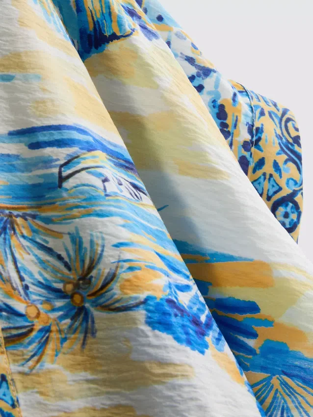 Haină de plajă midi cu imprimeu, în stil wrap Haină de plajă midi cu imprimeu, în stil wrap