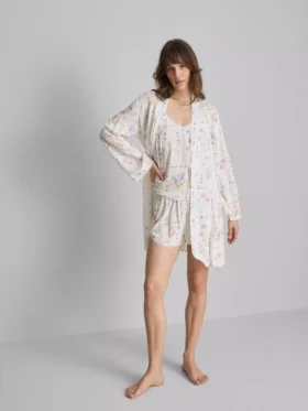 Halat mini cu imprimeu floral Halat mini cu imprimeu floral