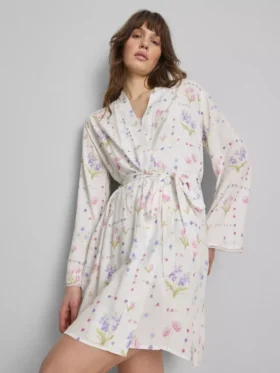 Halat mini cu imprimeu floral Halat mini cu imprimeu floral