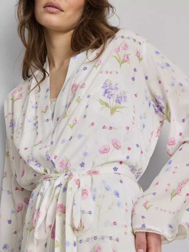 Halat mini cu imprimeu floral Halat mini cu imprimeu floral