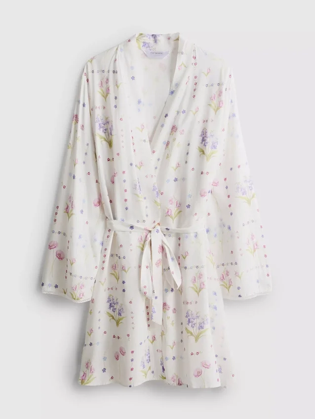 Halat mini cu imprimeu floral Halat mini cu imprimeu floral