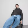Hanorac cu glugă din amestec de bumbac Hanorac cu glugă din amestec de bumbac