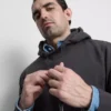 Hanorac cu glugă din amestec de bumbac Hanorac cu glugă din amestec de bumbac