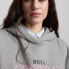 Hanorac cu glugă și imprimeu din amestec de bumbac Hanorac cu glugă și imprimeu din amestec de bumbac