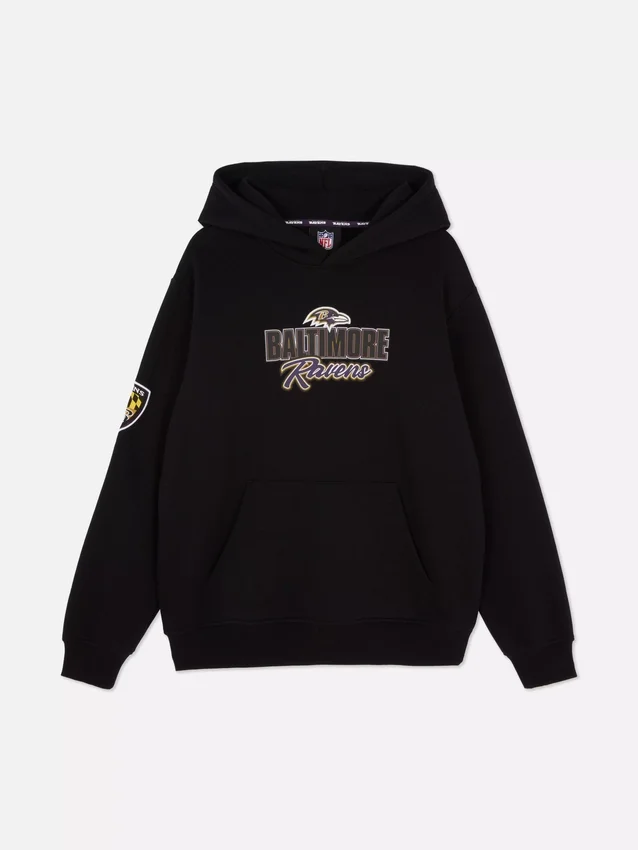 Hanorac cu glugă imprimat cu logo-ul echipei NFL Baltimore Ravens Hanorac cu glugă imprimat cu logo-ul echipei NFL Baltimore Ravens