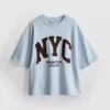 Hanorac cu mâneci căzute, din bumbac, marca NYC Hanorac cu mâneci căzute, din bumbac, marca NYC