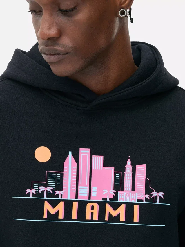 Hanorac cu silueta orașului Miami Hanorac cu silueta orașului Miami