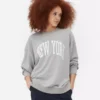 Hanorac oversized cu imprimeu din New York