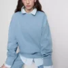 Hanorac oversized cu umeri coborâți Hanorac oversized cu umeri coborâți