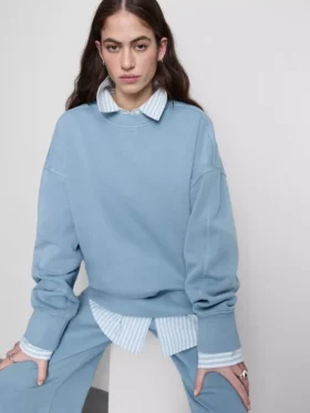 Hanorac oversized cu umeri coborâți Hanorac oversized cu umeri coborâți