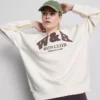 Hanorac oversized din bumbac cu procent ridicat, pentru clubul de alergare Hanorac oversized din bumbac cu procent ridicat, pentru clubul de alergare