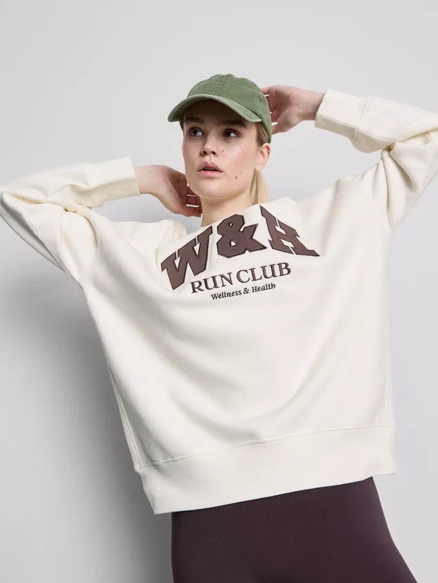 Hanorac oversized din bumbac cu procent ridicat, pentru clubul de alergare Hanorac oversized din bumbac cu procent ridicat, pentru clubul de alergare