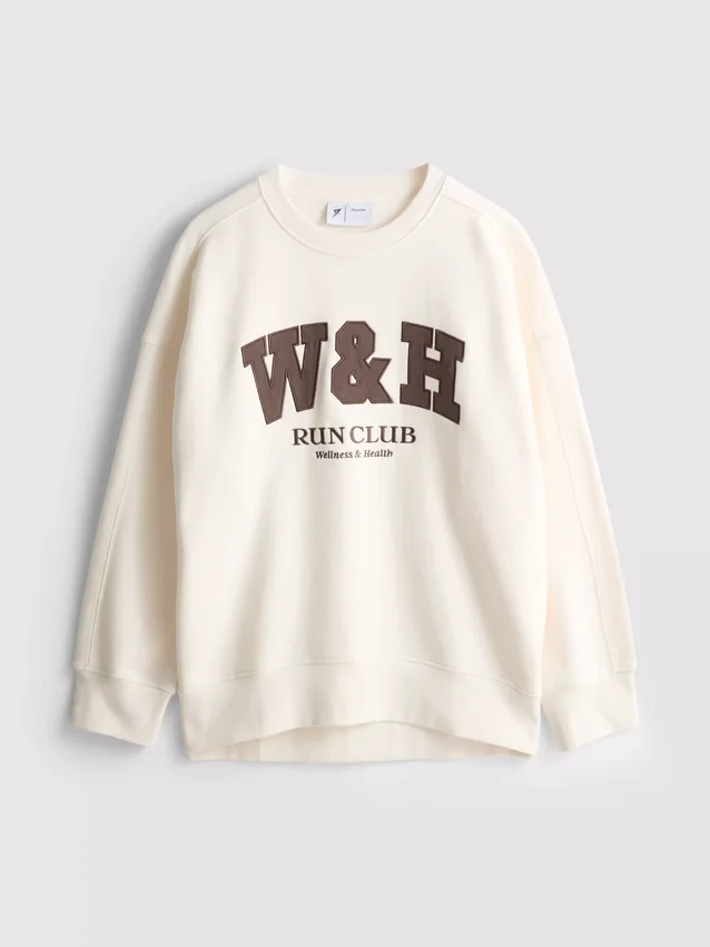 Hanorac oversized din bumbac cu procent ridicat, pentru clubul de alergare Hanorac oversized din bumbac cu procent ridicat, pentru clubul de alergare