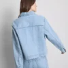 Jachetă din denim cu buzunare aplicate din bumbac Jachetă din denim cu buzunare aplicate din bumbac