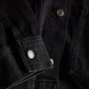 Jachetă din denim cu buzunare aplicate din bumbac Jachetă din denim cu buzunare aplicate din bumbac