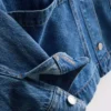 Jachetă din denim cu buzunare aplicate din bumbac