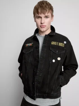 Jachetă din denim de bumbac Guns N’ Roses