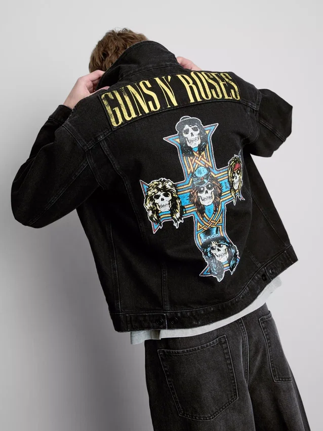 Jachetă din denim de bumbac Guns N’ Roses Jachetă din denim de bumbac Guns N’ Roses