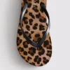 Șlapi cu platformă și imprimeu leopard