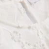 Maieu cu imprimeu floral brodat și decolteu cu fundă Maieu cu imprimeu floral brodat și decolteu cu fundă