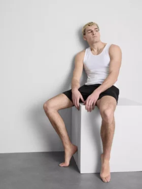 Maiou cu croială slim fit, cu nervuri