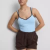Maiou cu decolteu în formă de inimă, cu conținut ridicat de bumbac Maiou cu decolteu în formă de inimă, cu conținut ridicat de bumbac