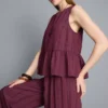 Maiou cu tiv peplum în dungi Maiou cu tiv peplum în dungi