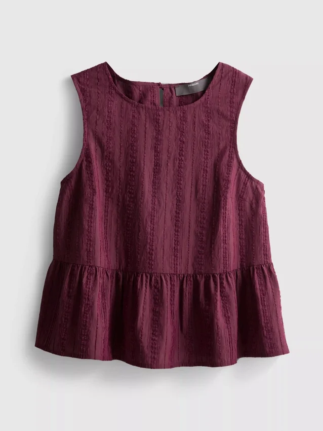 Maiou cu tiv peplum în dungi Maiou cu tiv peplum în dungi