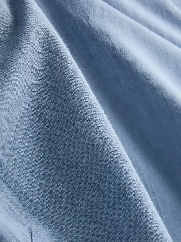 Maiou din denim de bumbac cu legături laterale Maiou din denim de bumbac cu legături laterale