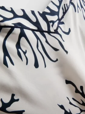 Mini-chemise imprimată în nuanțe de coral