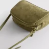 Mini geantă de umăr din imitație de piele de căprioară
