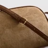Mini geantă de umăr din imitație de piele de căprioară
