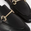 Mocasini din piele sintetică cu detalii de zăbală