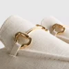 Mocasini tip mule cu detalii metalice