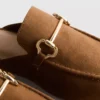Mocasini tip mule cu detalii metalice