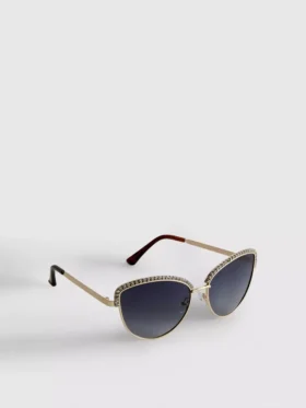 Ochelari de soare „cat eye” cu strasuri
