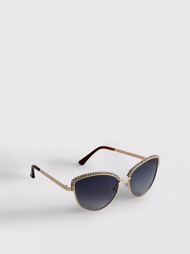 Ochelari de soare „cat eye” cu strasuri Ochelari de soare „cat eye” cu strasuri