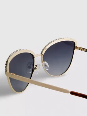 Ochelari de soare „cat eye” cu strasuri