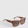 Ochelari de Soare cu ramă pătrată Ochelari de Soare cu ramă pătrată