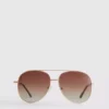 Ochelari de soare de tip aviator cu lentile colorate