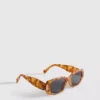 Ochelari de Soare dreptunghiulari cu ramă în model „tortoiseshell” Ochelari de Soare dreptunghiulari cu ramă în model „tortoiseshell”