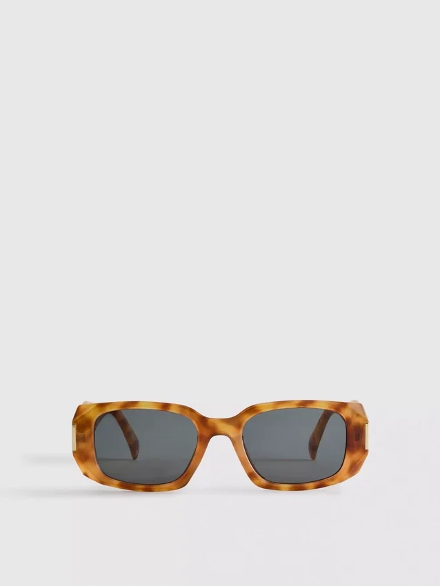 Ochelari de Soare dreptunghiulari cu ramă în model „tortoiseshell” Ochelari de Soare dreptunghiulari cu ramă în model „tortoiseshell”