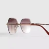 Ochelari de Soare fără ramă, pătrați, model Diamanta Ochelari de Soare fără ramă, pătrați, model Diamanta