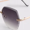 Ochelari de Soare fără ramă, pătrați, model Diamanta