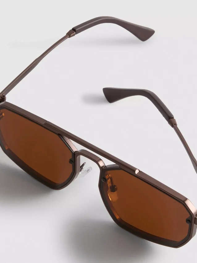 Ochelari de Soare metalici cu formă geometrică Ochelari de Soare metalici cu formă geometrică