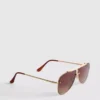 Ochelari de Soare metalici în stil aviator Ochelari de Soare metalici în stil aviator