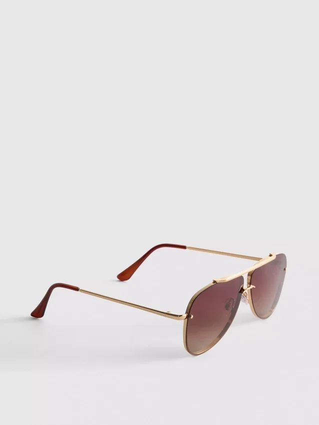 Ochelari de Soare metalici în stil aviator Ochelari de Soare metalici în stil aviator