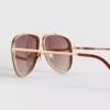Ochelari de Soare metalici în stil aviator Ochelari de Soare metalici în stil aviator