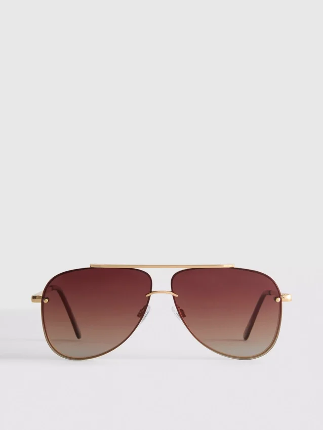 Ochelari de Soare metalici în stil aviator Ochelari de Soare metalici în stil aviator