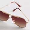 Ochelari de Soare metalici în stil aviator Ochelari de Soare metalici în stil aviator